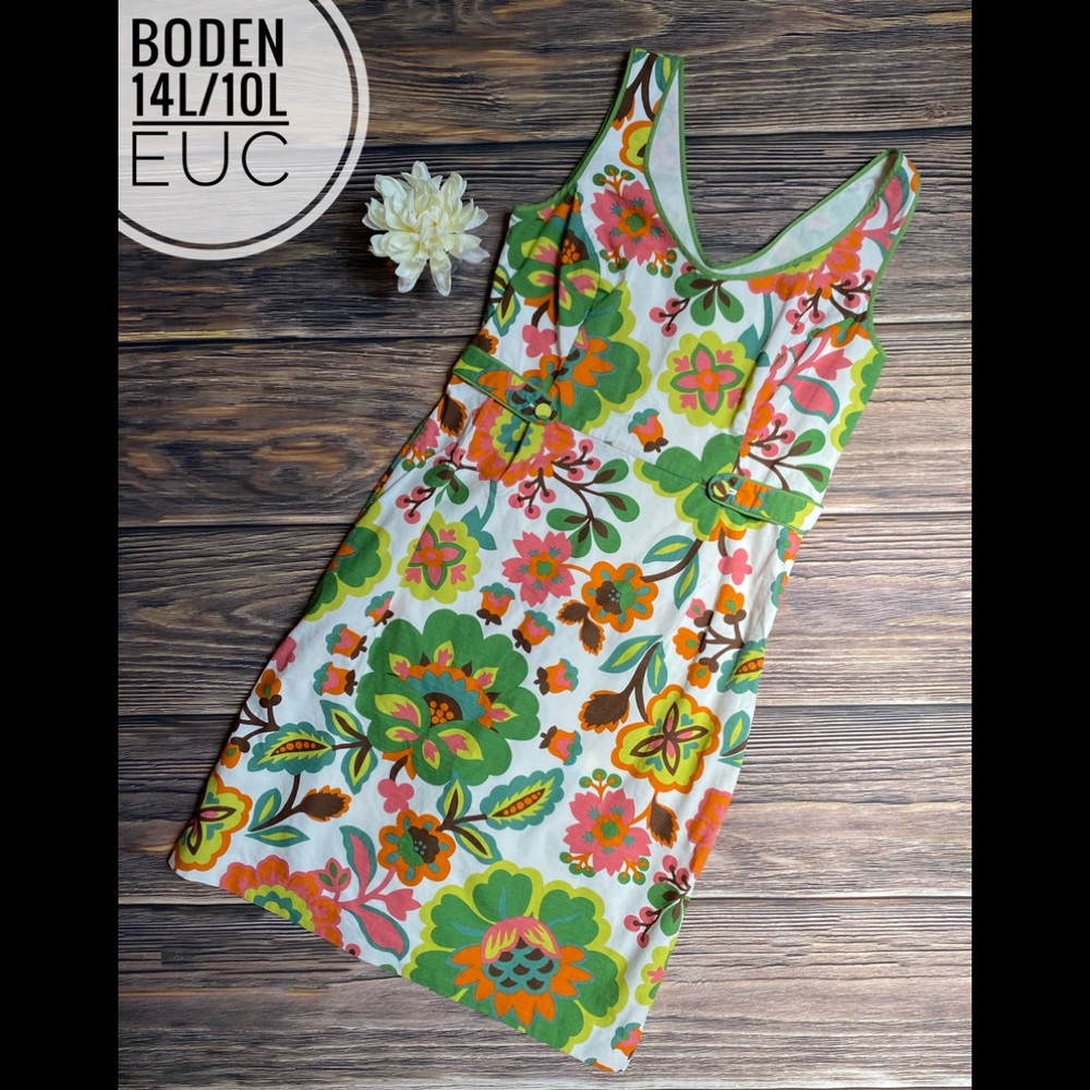 Boden floral linen dress